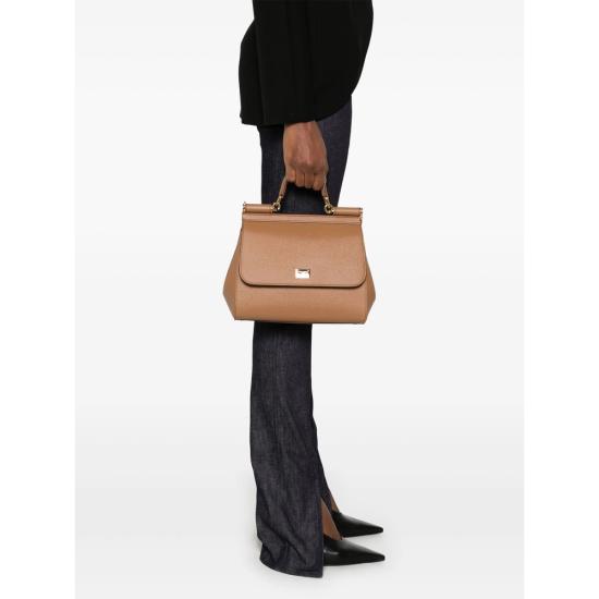 26FW 돌체앤가바나 라지 시실리 핸드백 BB6002 B1001 8M417 BROWN - DOLCE & GABBANA