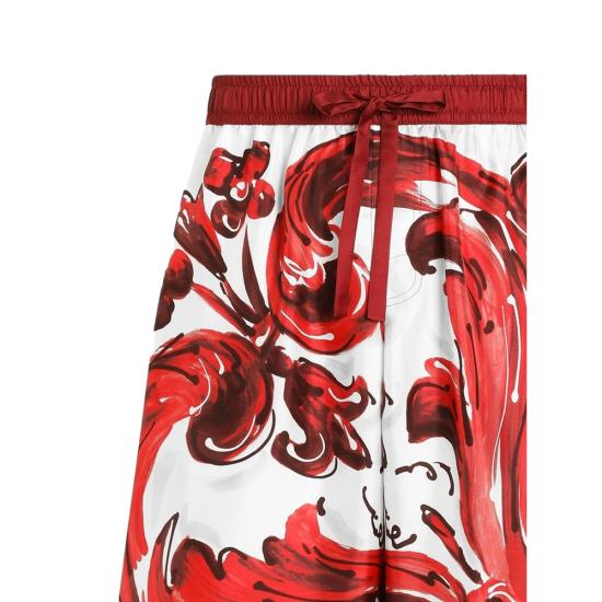 26FW 돌체앤가바나 숏팬츠 GV37AT HI133 ID5DQ RED WHITE - DOLCE & GABBANA