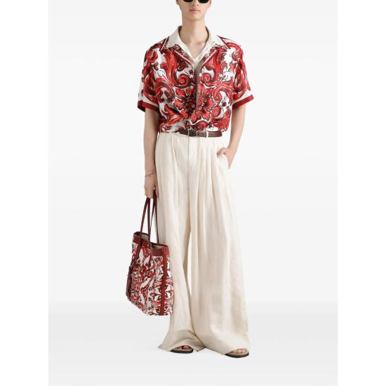 26FW 돌체앤가바나 반팔 셔츠 G5JH9T HI133 ID5Q WHITE RED - DOLCE & GABBANA