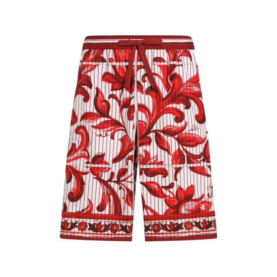 26FW 돌체앤가바나 숏팬츠 GV37AT HH5E3 I63TN WHITE RED