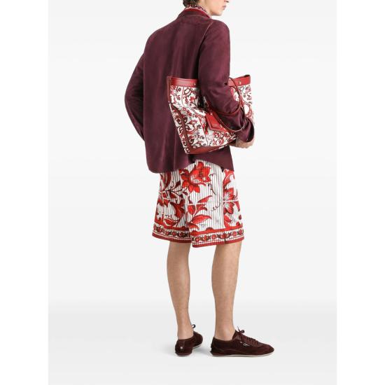 26FW 돌체앤가바나 숏팬츠 GV37AT HH5E3 I63TN WHITE RED - DOLCE & GABBANA