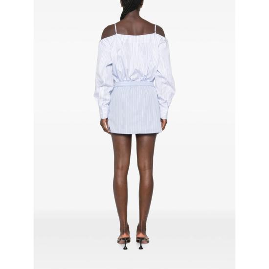 26FW 알렉산더 왕 숏 원피스 1WC3266072 458B BLUE WHITE - ALEXANDER WANG