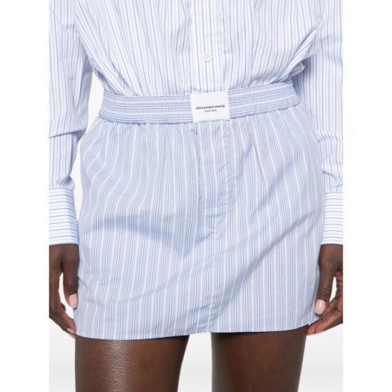 26FW 알렉산더 왕 숏 원피스 1WC3266072 458B BLUE WHITE - ALEXANDER WANG