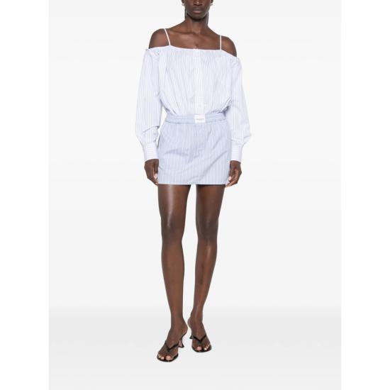 26FW 알렉산더 왕 숏 원피스 1WC3266072 458B BLUE WHITE - ALEXANDER WANG