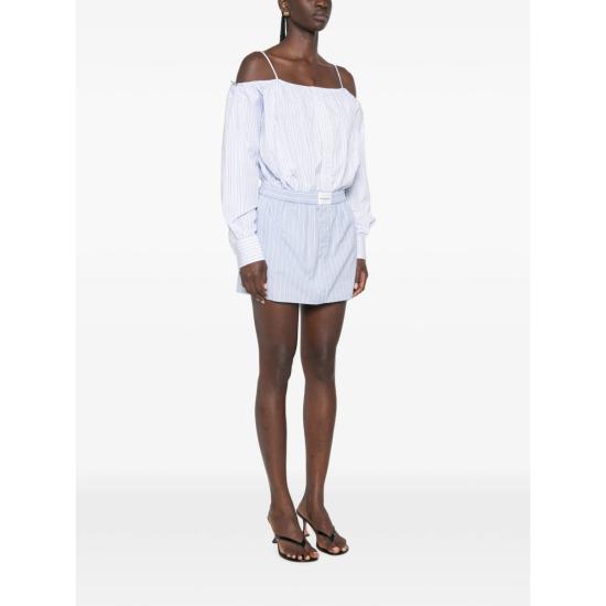 26FW 알렉산더 왕 숏 원피스 1WC3266072 458B BLUE WHITE - ALEXANDER WANG