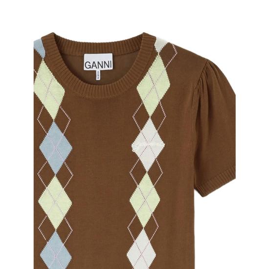 26FW 가니 반팔 티셔츠 A1040295 05H BROWN - GANNI