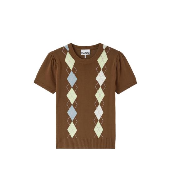26FW 가니 반팔 티셔츠 A1040295 05H BROWN