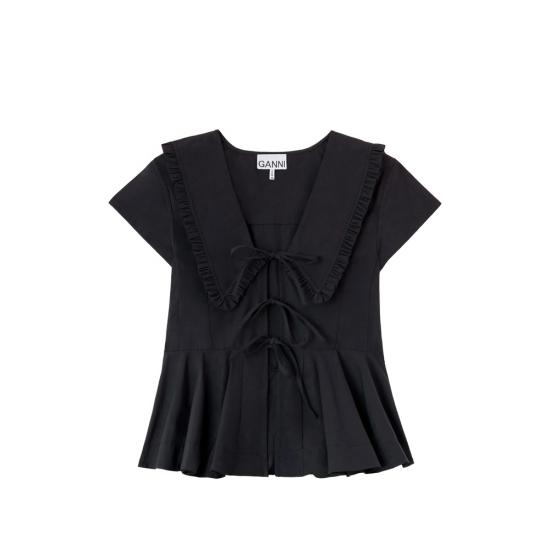 26FW 가니 블라우스 A1040341 099 BLACK