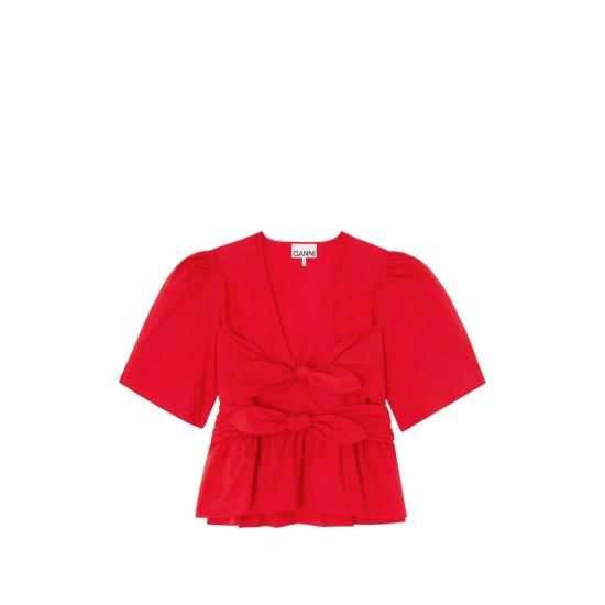 26FW 가니 블라우스 A1040485 474 RED