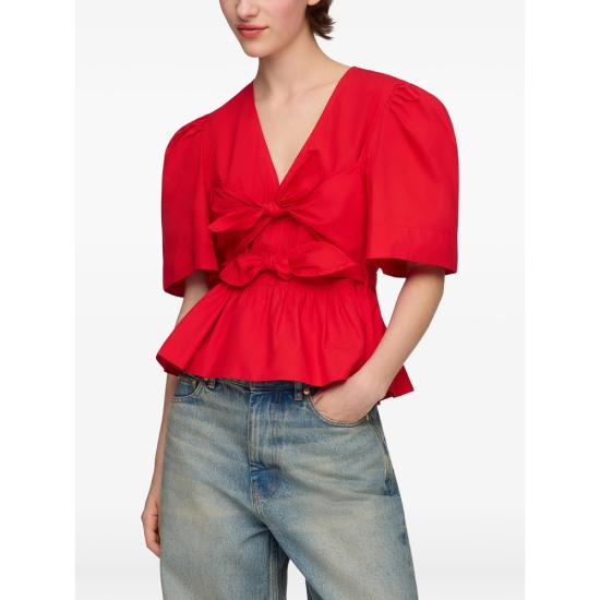 26FW 가니 블라우스 A1040485 474 RED - GANNI