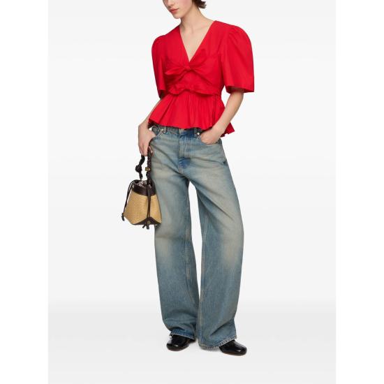 26FW 가니 블라우스 A1040485 474 RED - GANNI