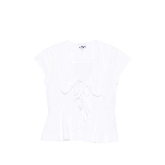 26FW 가니 블라우스 A1040341 151 WHITE
