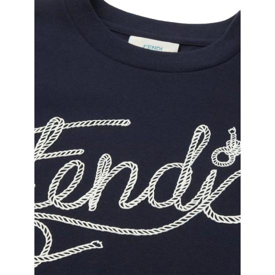26SS [키즈] 펜디 티셔츠 7AJ JMI519 F1I11 BLUE - FENDI