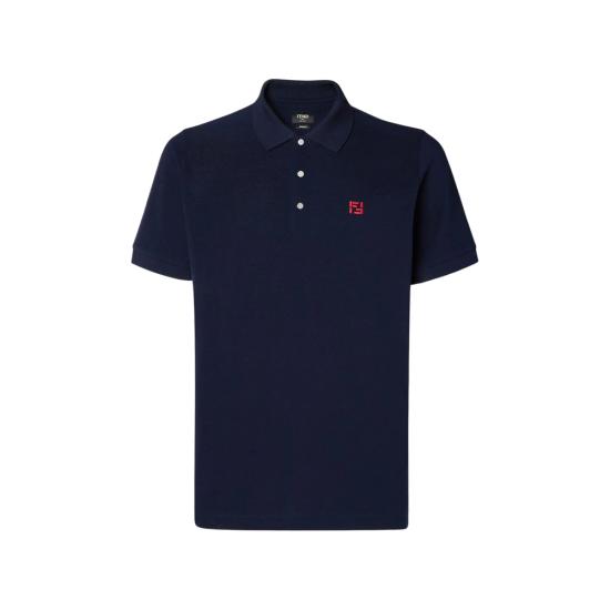26SS 펜디 폴로 티셔츠 AY0I FY1309 F0QB0 BLUE