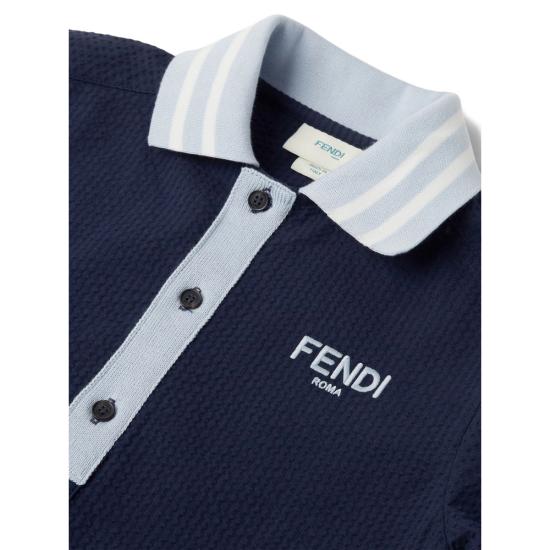 26SS [키즈] 펜디 폴로 셔츠 AVWO JMC211 F1I11 BLUE - FENDI