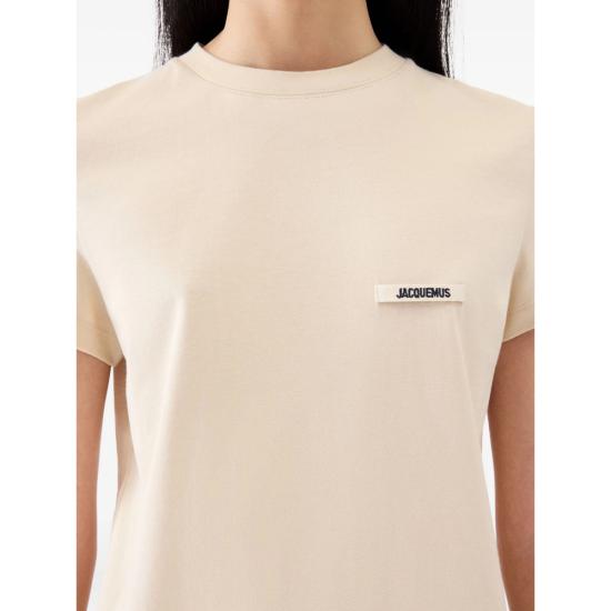 26FW 자크뮈스 그로그랭 로고 솟슬리브 티셔츠 TSW00550 AJ00029 131 NEUTRALS - JACQUEMUS