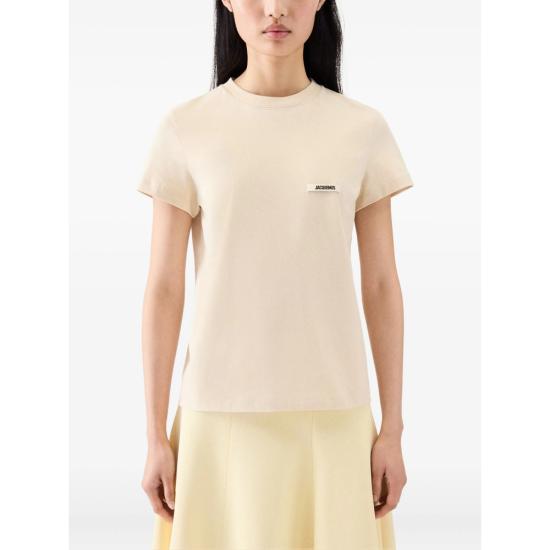 26FW 자크뮈스 그로그랭 로고 솟슬리브 티셔츠 TSW00550 AJ00029 131 NEUTRALS - JACQUEMUS