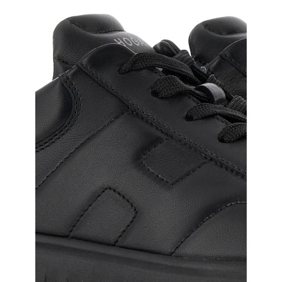 26FW 호간 H 스트라이프 스니커즈 HXM6450FC60L E99999 BLACK - HOGAN
