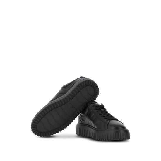 26FW 호간 H 스트라이프 스니커즈 HXM6450FC60L E99999 BLACK - HOGAN