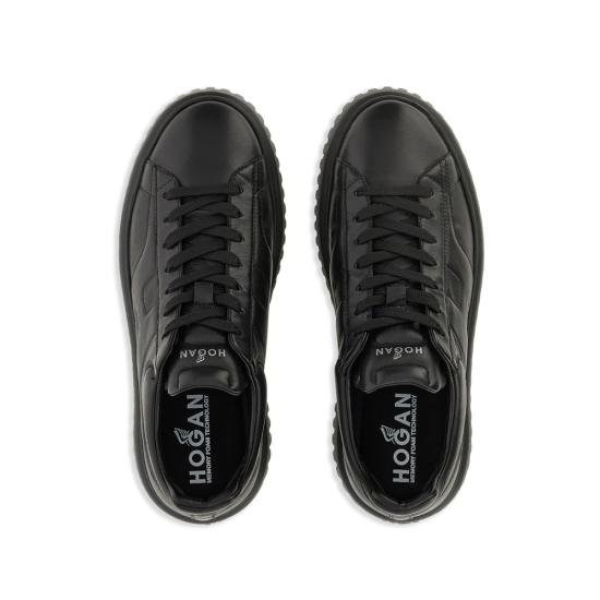 26FW 호간 H 스트라이프 스니커즈 HXM6450FC60L E99999 BLACK - HOGAN
