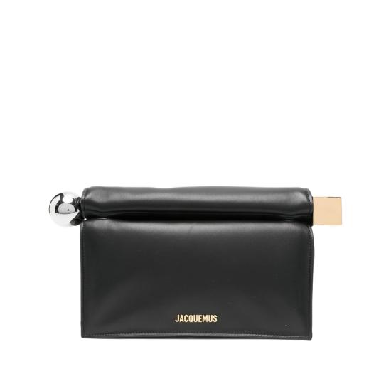 26FW 자크뮈스 론드 까레 클러치 BAW00356 AC27L14 990 BLACK