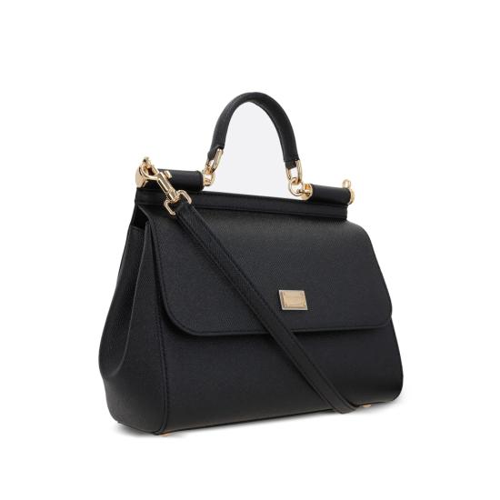 26FW 돌체앤가바나 라지 시실리 핸드백 BB6002 B1001 80999 BLACK - DOLCE & GABBANA