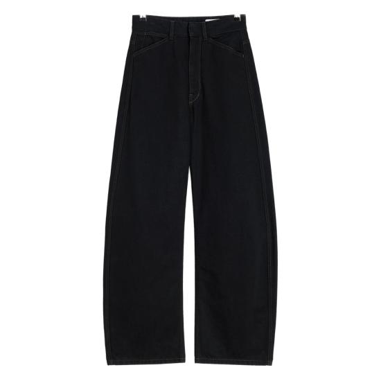 26FW 르메르 하이 웨이스티드 커브드 팬츠 PA1264 LD1055 BK999 BLACK