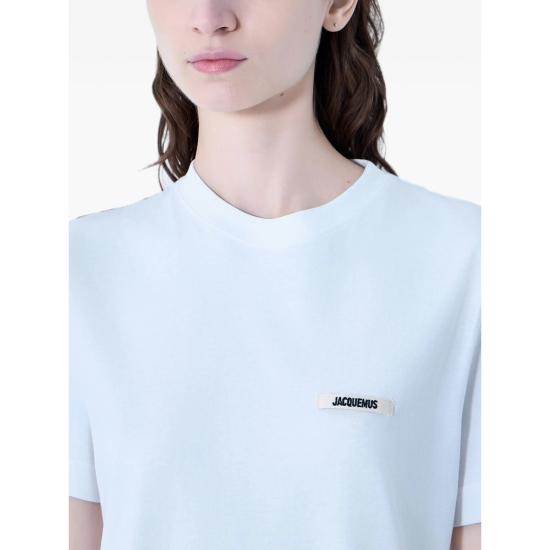 26FW 자크뮈스 그로그랭 로고 솟슬리브 티셔츠 TSW00550 AJ00029 100 WHITE - JACQUEMUS