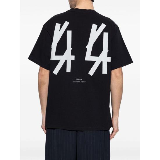 26FW 44레이블 반팔 티셔츠 B0030556 FA582 P396 BLACK WHITE - 44 LABEL