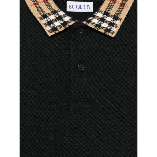 26FW [키즈] 버버리 폴로 셔츠 8105570 KB5 JOHANE A1189 BLACK - BURBERRY