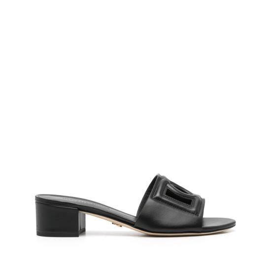 26FW 돌체앤가바나 DG 로고 카프스킨 슬라이더 CR1755 AY329 80999 BLACK