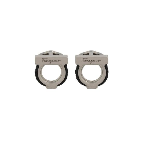 26FW 살바토레 페라가모 커프스 링크/타이 홀더 770142 0712427 BLACK SILVER BLACK