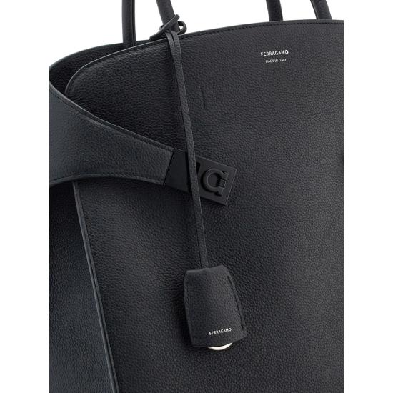 26FW 살바토레 페라가모 토트백 241666 0777378 NERO BLACK - SALVATORE FERRAGAMO