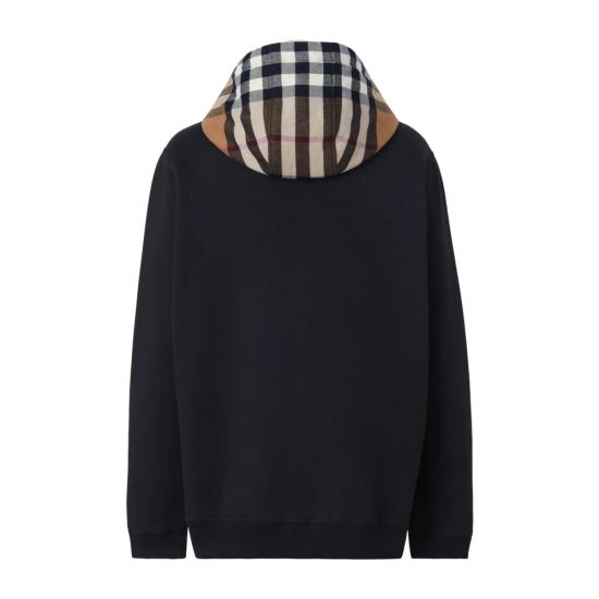 26FW 버버리 체크 후드 코튼 지퍼 후드 8060705 SAMUEL ZIP A1189 BLACK - BURBERRY