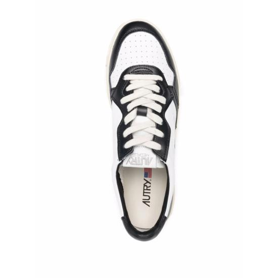 26FW 오트리 메달리스트 로우 스니커즈 AULM WB01 WHITE BLACK - AUTRY