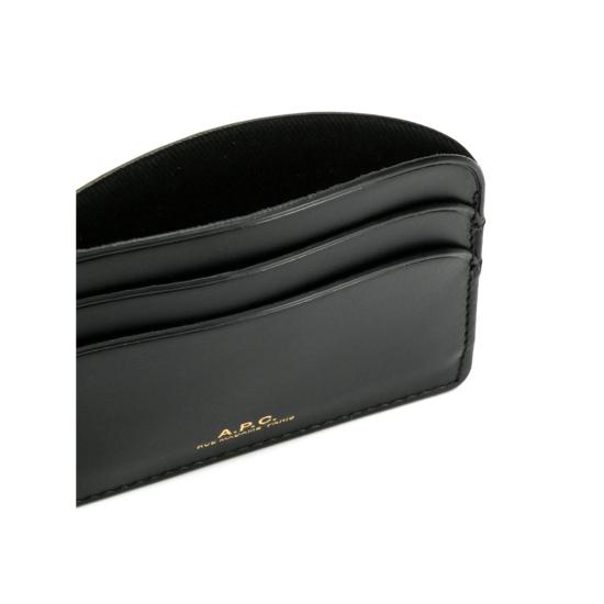 26FW 아페쎄 하프문 카드홀더 PXAWV F63270 LZZ BLACK - A.P.C.