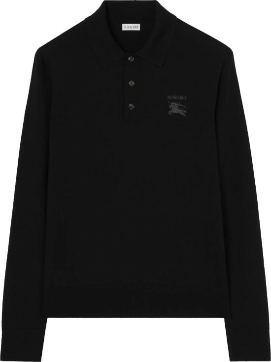 26FW 버버리 폴로 티셔츠 BURBERRY8130468A1189MARCUSKNITPOLOSHIRTPOLOSHIRTSKNITBLACK