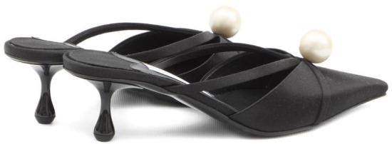 25FW 지미추 샌들 SANAMULE50AODBLACKWHITE - JIMMY CHOO