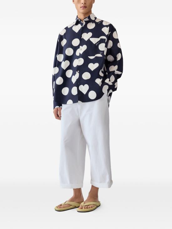 26SS 자크뮈스 긴팔 셔츠 SHM00605AW00841 3HD PRINT DOTS - JACQUEMUS