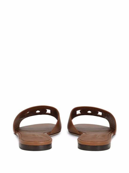 26FW 돌체앤가바나 DG 로고 카프스킨 슬리퍼 CQ0436AY329 81236 MARRONCHI - DOLCE & GABBANA