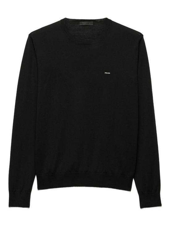 26FW 프라다 슈퍼파인 울 크루넥 스웨터 UMF14618DY F0002 NERO