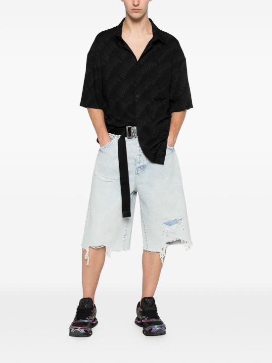 26SS 발렌시아가 크리퍼 로고 프린트 셔츠 871407TUL02 1069 BLACK - BALENCIAGA