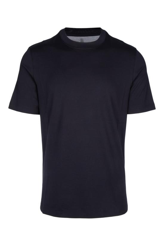 26FW 브루넬로 쿠치넬리 코튼 저지 크루넥 티셔츠 M0B131308 C4425 NAVY