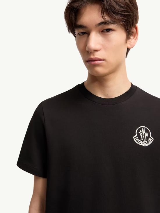 26FW 몽클레어 반팔 티셔츠 L20918C0002589AUG 999 BLACK - MONCLER