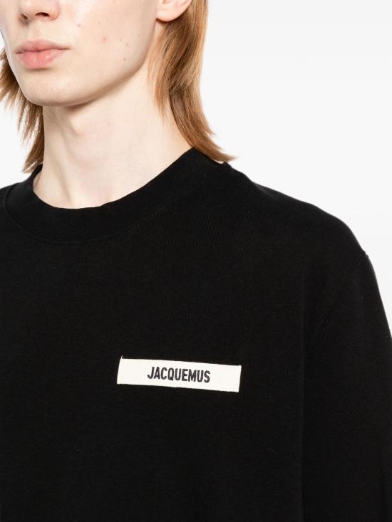 26SS 자크뮈스 그로그랭 로고 티셔츠 TSM00133AJ00226 BLACK - JACQUEMUS