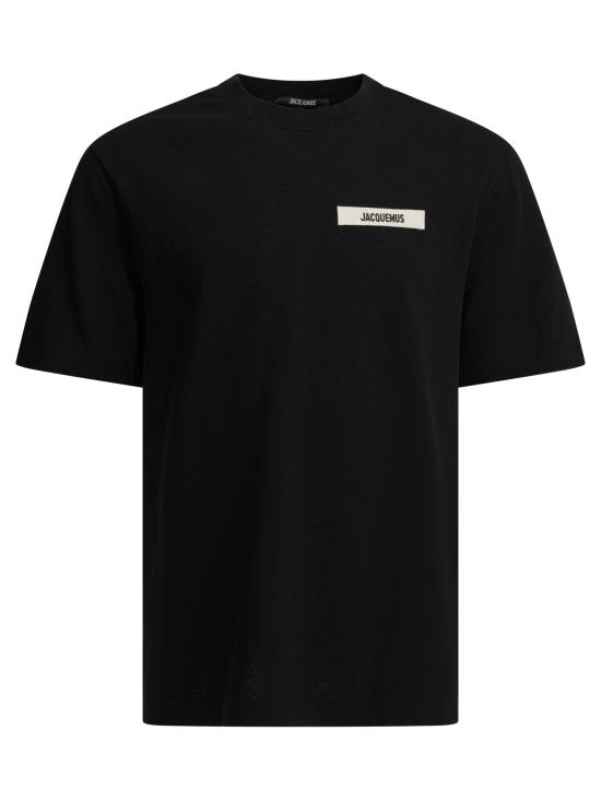26SS 자크뮈스 그로그랭 로고 티셔츠 TSM00133AJ00226 BLACK