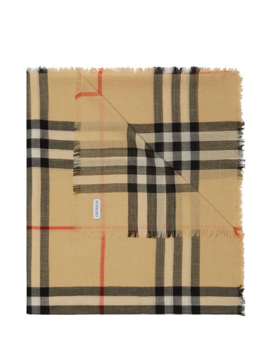 26FW 버버리 체크 울 스카프 8122127153464 A2021 SAND - BURBERRY