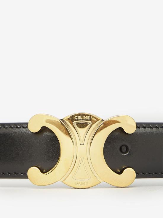 26FW 셀린느 트리옹프 버클 미디움 벨트 45AK93A01 38NO BLACK - CELINE