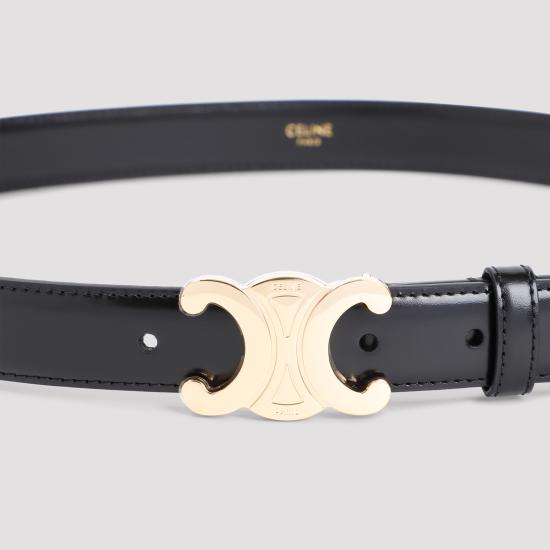 26FW 셀린느 트리옹프 버클 미디움 벨트 45AK93A01 38NO BLACK - CELINE