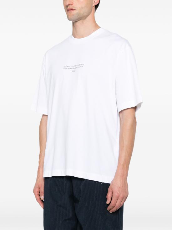 26SS 오프화이트 반팔 티셔츠 44MAA120S26J0070 100 WHITE - OFF WHITE